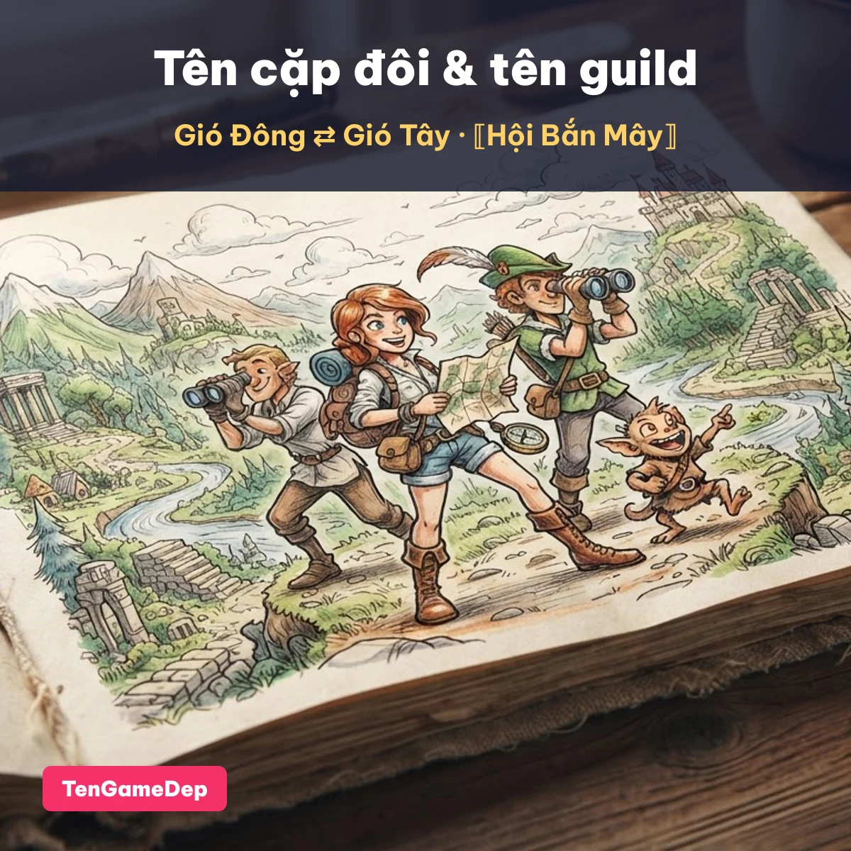 Tên Gunny cặp đôi và tên guild như Gió Đông, Gió Tây, Hội Bắn Mây